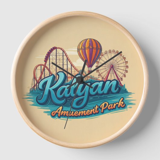 ウォールクロックカリアンアミューズメントパーク： 壁時計 (正面)