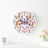 ウォールクロックスイートクリスマス ラージ壁時計 (ホーム)