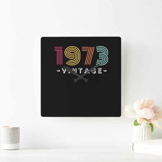 ウォールクロックスクエアヴィンテージ1973 スクエア壁時計 (ホーム)