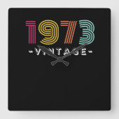 ウォールクロックスクエアヴィンテージ1973 スクエア壁時計 (正面)