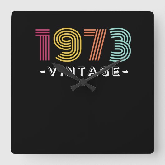 ウォールクロックスクエアヴィンテージ1973 スクエア壁時計 (正面)