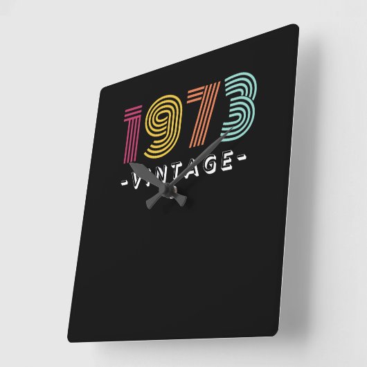 ウォールクロックスクエアヴィンテージ1973 スクエア壁時計 (傾斜)