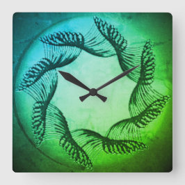 ウォールクロックデザインスタイル スクエア壁時計