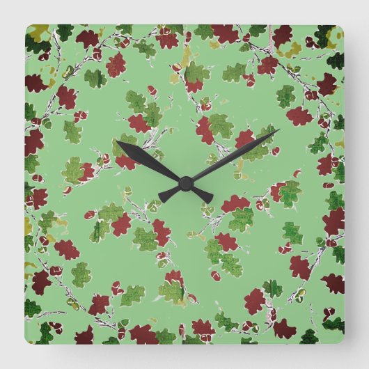 ウォールクロックデザインスタイル スクエア壁時計 (正面)