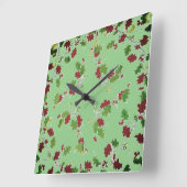 ウォールクロックデザインスタイル スクエア壁時計 (傾斜)