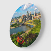 ウォールクロックピッツバーグフォトデュケンスインクライン ラージ壁時計 (傾斜)