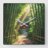 ウォールクロックマイパラダイス スクエア壁時計 (正面)