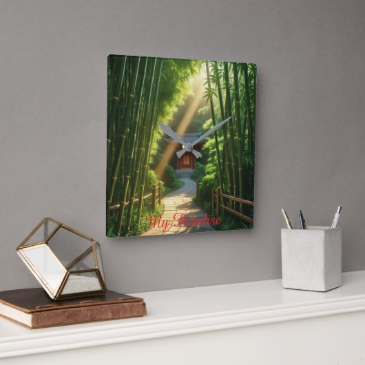 ウォールクロックマイパラダイス スクエア壁時計 (オフィス)