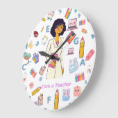 ウォールクロック先生 ラージ壁時計 (傾斜)