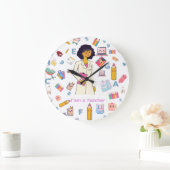 ウォールクロック先生 ラージ壁時計 (ホーム)