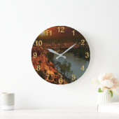 ウォールクロック川ムレーオーストラリアサンセット ラージ壁時計 (ホーム)