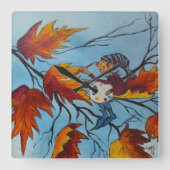 ウォールクロック絵画アン・ヘイズ絵画のピクシー スクエア壁時計 (正面)