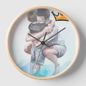 ウォールクロック自然木枠 壁時計 (正面)