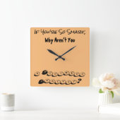 ウォールクロック頭が切れるビジネスアナリスト スクエア壁時計 (ホーム)