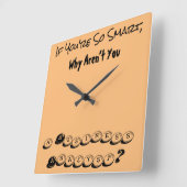 ウォールクロック頭が切れるビジネスアナリスト スクエア壁時計 (傾斜)