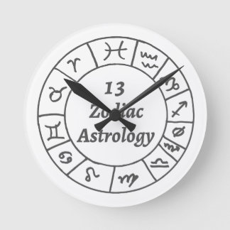 ウォールクロック13〔占星術の〕十二宮図占星術 ラウンド壁時計