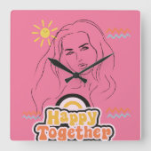 ウォールクロック2025 スクエア壁時計 (正面)