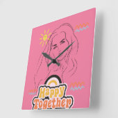 ウォールクロック2025 スクエア壁時計 (傾斜)