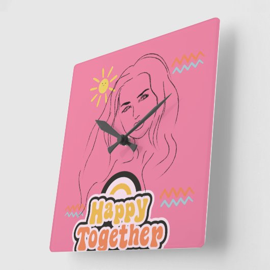 ウォールクロック2025 スクエア壁時計 (傾斜)