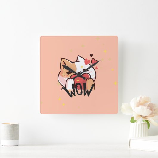 ウォールクロック2025 スクエア壁時計 (ホーム)