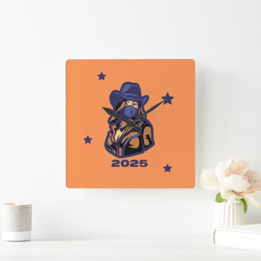 ウォールクロック2025 スクエア壁時計 (ホーム)