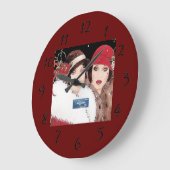 ウォールクロック4 Burg(Winter Red 2) RFPMDesigns  2024 ラージ壁時計 (傾斜)