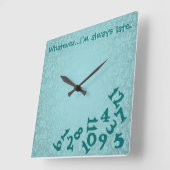 ウォールクロック!いつも遅い! スクエア壁時計 (傾斜)