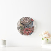 ウォールクロック：ウィリアム・モリス：ハニーサックル+チューリップ ラウンド壁時計 (ホーム)