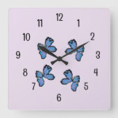 ウォールクロック：タイムフライ スクエア壁時計 (正面)