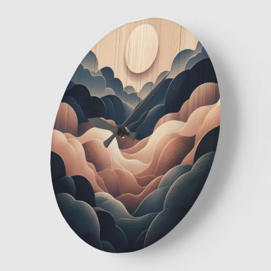 ウォールクロック – 抽象芸術アートAI設計 (傾斜)