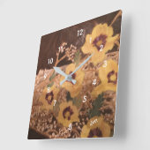 ウォールクロック:静物画 スクエア壁時計 (傾斜)