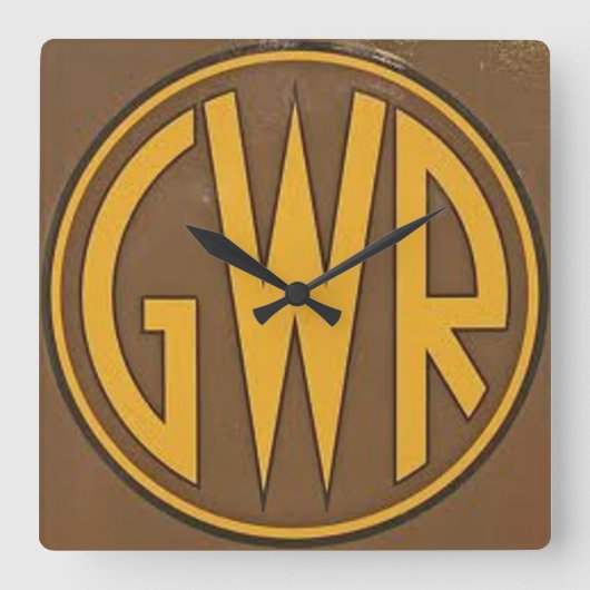 ウォールクロック – GWR (素晴らしWestern Railway)ロゴ (正面)