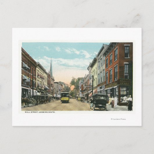 ウォールストリートの南ビュー ポストカード (正面)