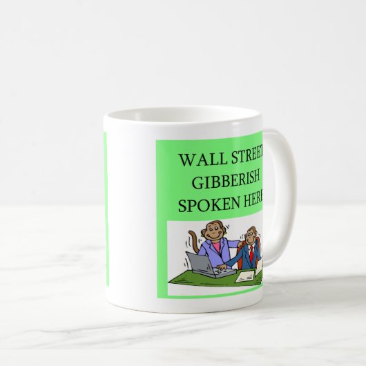 ウォールストリートの株式市場投資家 コーヒーマグカップ (正面右)
