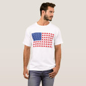 ウォールストリートアメリカ国旗 Tシャツ (正面フル)