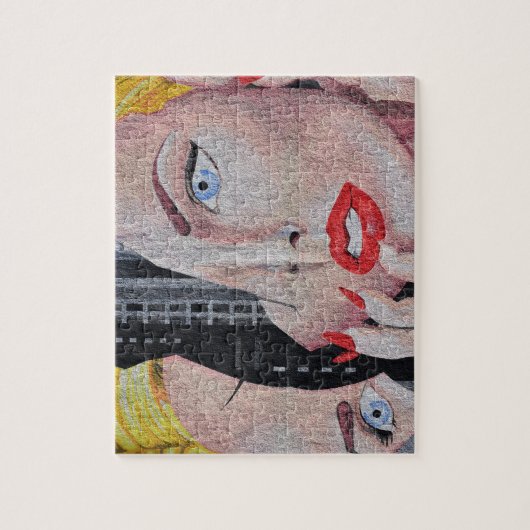 ウォールストリートアートウーマンポートレート ジグソーパズル (縦)