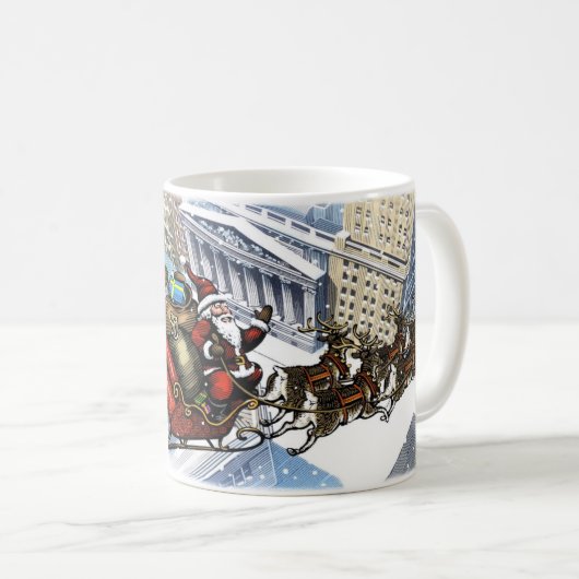 ウォールストリートサンタのマグ コーヒーマグカップ (正面右)