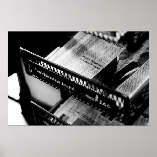 ウォールストリートジャーナル棚の新聞 ポスター (正面)