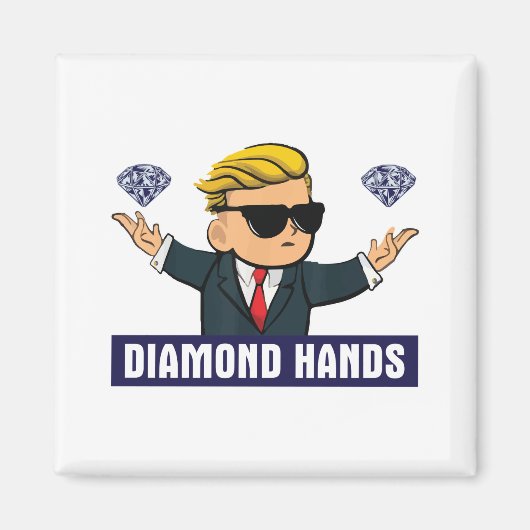 ウォールストリートベットダイヤモンドハンズ – WSB株式市場Op マグネット (正面)