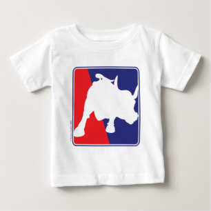 ウォールストリートレッドホワイトとブルーブル ベビーTシャツ