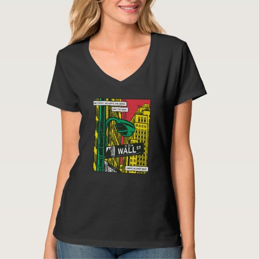 ウォールストリート建物建築 Tシャツ (正面)