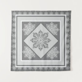 ウォールタペストリーメダリオンズグレーの色合い タペストリー