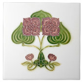 ウォールデコールアールヌーボーヴィンテージアンティークペラナカン タイル (正面)