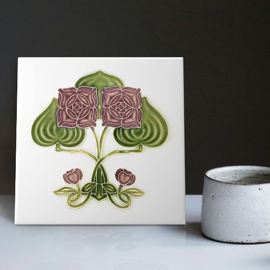 ウォールデコールアールヌーボーヴィンテージアンティークペラナカン タイル