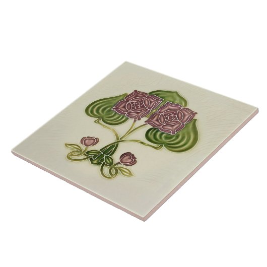 ウォールデコールアールヌーボーヴィンテージアンティークペラナカンC タイル (側面)