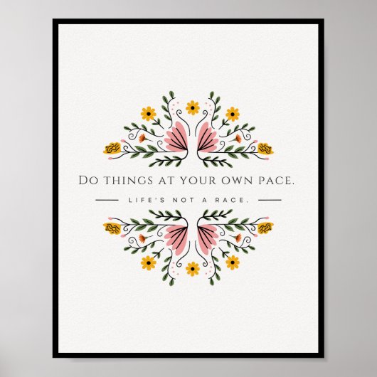 ウォールデコールパステルフェミニンフラワー ポスター (正面)