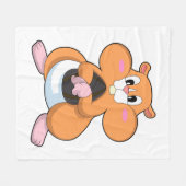 ウォールナット付きハムスター フリースブランケット (正面(横))