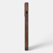 ウォールナット材風デザイン iPhoneケース (左側面)