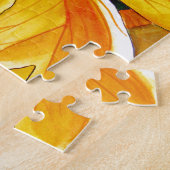 ウォールフラワーのオリジナル水彩画の花のアート ジグソーパズル (側面)