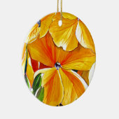 ウォールフラワーオリジナル水彩フローラアート セラミックオーナメント (右)